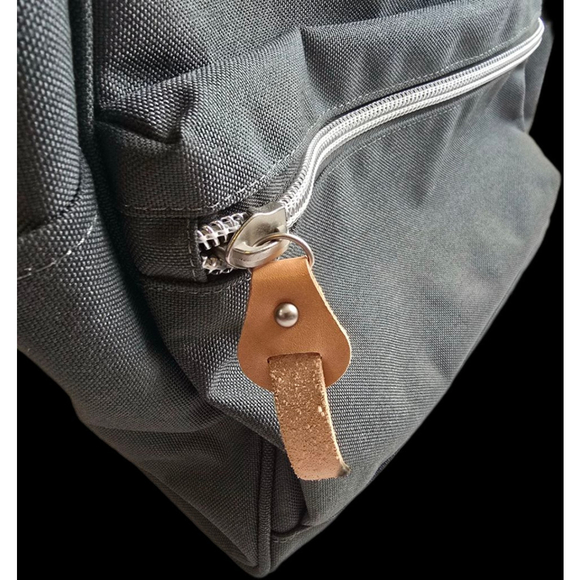 Himawari Gray Backpack Purse Wide Opening Canvas Travel Laptop BackpackStyle - Picture 12 of 16